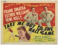 3b298 TAKE ME OUT TO THE BALL GAME TC 1949 Frank Sinatra, Esther Williams, Gene Kelly, baseball!