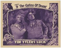 3b601 TIM TYLER'S LUCK chapter 9 LC 1937 c/u of Frankie Thomas & Frances Robinson, Gates of Doom!