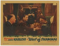 3b619 WEST OF SHANGHAI LC 1937 Chinese soldiers find Ricardo Cortez with dead body on train, rare!