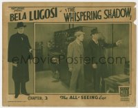 3b621 WHISPERING SHADOW chapter 3 LC 1933 Bela Lugosi in the border AND inset image, All-Seeing Eye!