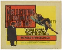 3b334 WITNESS FOR THE PROSECUTION TC 1958 Billy Wilder, Tyrone Power, Marlene Dietrich, Laughton