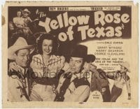 3b339 YELLOW ROSE OF TEXAS TC R1954 great image of Roy Rogers & Grant Withers carrying Dale Evans!