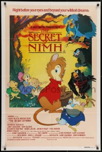 3c209 SECRET OF NIMH Aust 1sh 1983 Don Bluth, mouse fantasy cartoon artwork by Tim Hildebrandt!