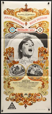 3c283 DARLING LILI Aust daybill 1970 litho of Julie Andrews & Rock Hudson, Blake Edwards!