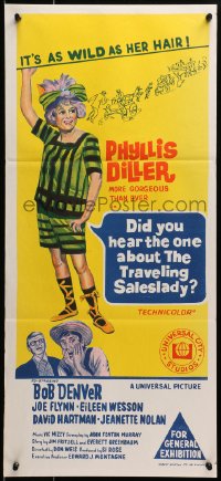 3c292 DID YOU HEAR THE ONE ABOUT THE TRAVELING SALESLADY Aust daybill 1968 Bob Denver, Diller!