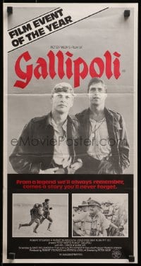 3c330 GALLIPOLI Aust daybill 1981 Peter Weir, Mel Gibson & Mark Lee, Young Australia films!