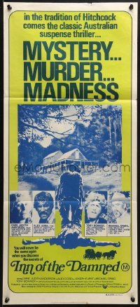 3c367 INN OF THE DAMNED Aust daybill 1975 Dame Judith Anderson, Alex Cord, murder & madness!