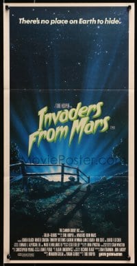 3c368 INVADERS FROM MARS Aust daybill 1986 Tobe Hooper, art by Rider, no place on Earth!