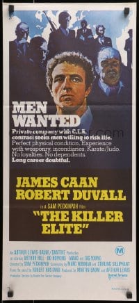 3c378 KILLER ELITE Aust daybill 1975 art of James Caan & Robert Duvall, directed by Sam Peckinpah!