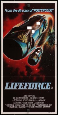 3c388 LIFEFORCE Aust daybill 1985 Tobe Hooper directed, sexy space vampires, cool sci-fi art!