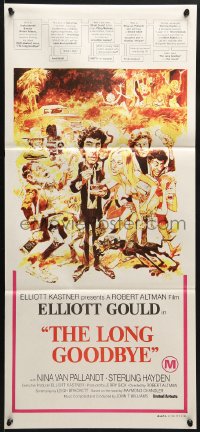 3c395 LONG GOODBYE Aust daybill 1974 Elliott Gould as Philip Marlowe, Sterling Hayden, film noir!