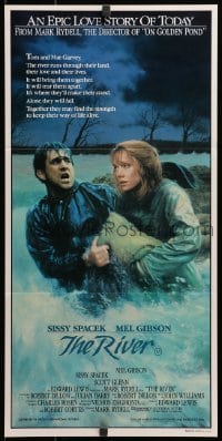 3c474 RIVER Aust daybill 1984 Mark Rydell directed, Mel Gibson, Sissy Spacek!