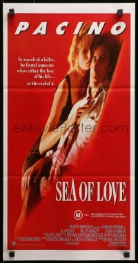 3c489 SEA OF LOVE Aust daybill 1989 Ellen Barkin is either the love of Al Pacino's life or the end!