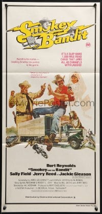 3c495 SMOKEY & THE BANDIT Aust daybill 1977 Burt Reynolds, Sally Field & Jackie Gleason by Solie!