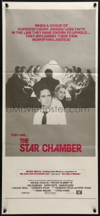 3c503 STAR CHAMBER Aust daybill 1984 judge Michael Douglas has a secret that will affect us all!