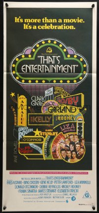 3c531 THAT'S ENTERTAINMENT Aust daybill 1974 classic MGM Hollywood scenes, it's a celebration!