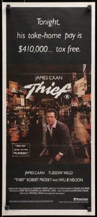 3c532 THIEF Aust daybill 1981 Michael Mann, really cool image of James Caan!