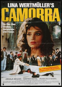 3c586 CAMORRA German 33x47 1986 Lina Wertmuller directed, Angela Molina, Harvey Keitel!