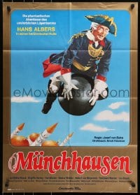 3c676 ADVENTURES OF BARON MUNCHAUSEN German R1978 Josef von Baky's Munchausen, wacky artwork!