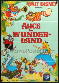 3c679 ALICE IN WONDERLAND German R1984 Walt Disney Lewis Carroll classic, different art!