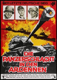 3c689 BATTLE OF THE BULGE German R1977 Henry Fonda, Robert Shaw, cool different tank art!