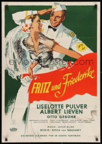 3c777 FRITZ UND FRIEDERIKE German 1952 Liselotte Pulver in the title role, green style!