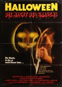 3c796 HALLOWEEN German 1978 John Carpenter classic, great different jack-o-lantern & knife art!