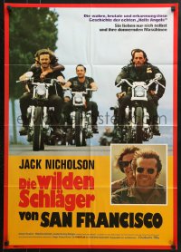 3c802 HELLS ANGELS ON WHEELS German R1976 cool different images of Jack Nicholson & bikers!