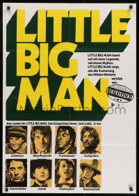 3c849 LITTLE BIG MAN German 1971 Dustin Hoffman as most neglected hero, cool yellow title!