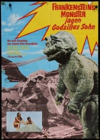 3c923 SON OF GODZILLA German 1971 Kaijuto no Kessen: Gojira no Musuko, battling monsters!