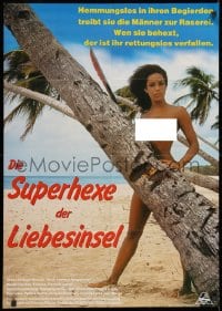 3c945 SUPER WITCH OF LOVE ISLAND German 1981 sexy naked island beauty with bloody sword!