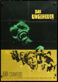 3c966 TROG German 1970 Joan Crawford & prehistoric monsters, wacky horror explodes into today!