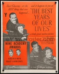 3c180 BEST YEARS OF OUR LIVES New Zealand R1960s Dana Andrews, Teresa Wright, Virginia Mayo!