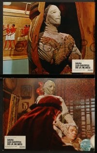 3c068 MUMMY'S SHROUD 12 French LCs 1968 Hammer horror, beware the beat of the cloth-wrapped feet!