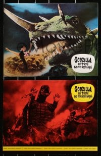 3c667 GAMERA VS. BARUGON 21 German LCs 1967 rubbery monsters fight to the death!