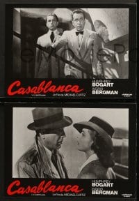 3c024 CASABLANCA 6 Spanish LCs R1980s Humphrey Bogart, Ingrid Bergman, Michael Curtiz classic!
