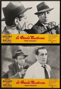 3c026 DARK PASSAGE 8 Spanish LCs R1990s great images of Humphrey Bogart & sexy Lauren Bacall!