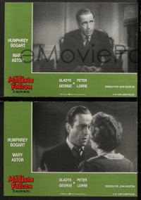3c032 MALTESE FALCON 12 Spanish LCs R1987 Humphrey Bogart, Mary Astor, Lorre, Huston, different!