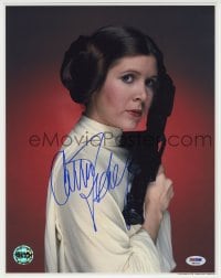 3d199 CARRIE FISHER signed color 11x14 REPRO 2000s great portrait as Princess Leia in Star Wars!