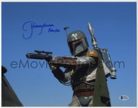 3d202 JEREMY BULLOCH signed color 11x14 REPRO 2000s great close up as Star Wars' Boba Fett with gun!