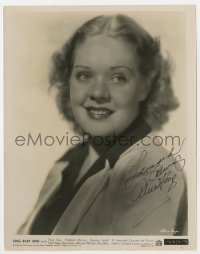3d430 ALICE FAYE signed 8x10.25 still 1936 head & shoulders smiling portrait from Sing Baby Sing!