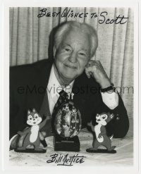 3d768 BILL JUSTICE signed 8x10 REPRO still 1980s the Disney animator/engineer late in his career!