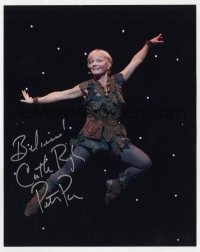 3d784 CATHY RIGBY signed color 8x10 REPRO still 1990s great image on stage as Peter Pan flying!