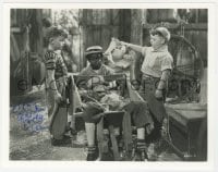 3d822 EUGENE LEE signed 8x10.25 REPRO still 1980s Porky playing with Farina, Spanky & Alfalfa!