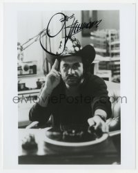 3d831 GENE SIMMONS signed 8x10 REPRO still 1980s lead singer of KISS in studio out of makeup!