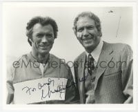 3d835 GREGORY WALCOTT signed 8x10 REPRO still 1990s w/ Clint Eastwood in Every Which Way But Loose!