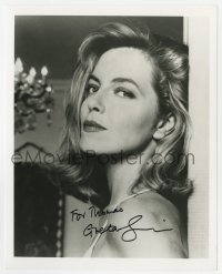 3d836 GRETA SCACCHI signed 8x10 REPRO still 1990s great close up of the sxy blonde actress!