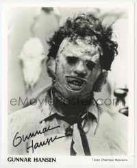 3d514 GUNNAR HANSEN signed 8x10 publicity still 2001 c/u as Leatherface in Texas Chainsaw Massacre!