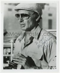 3d515 HAROLD BECKER signed candid 8x9.75 still 1979 directing on the set of The Onion Field!