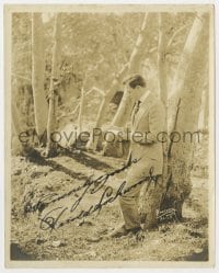 3d516 HAROLD LOCKWOOD signed deluxe 8x10 still 1910s candid portrait in the woods by Hartsook!